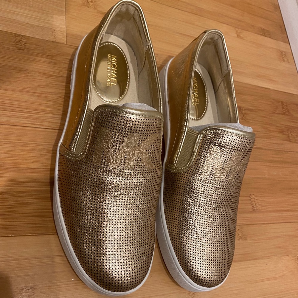 Michael Kors Keaton Slip-On Sneakers Gold